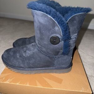 UGG Navy Shearling Winter Boots